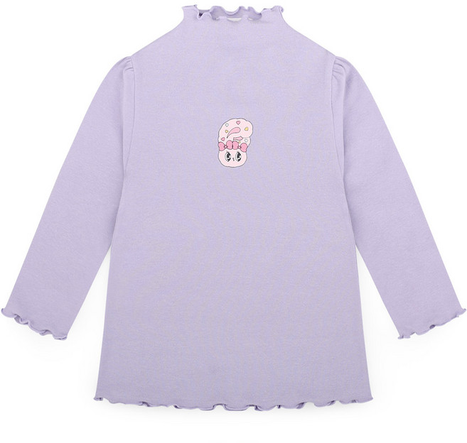 milk mile 艾絲樂小兔系列童款印花荷葉邊長袖上衣