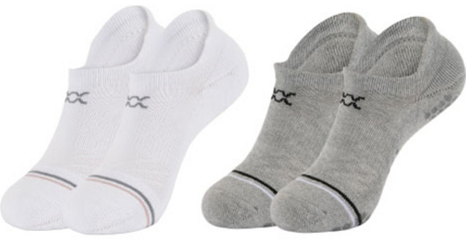 REXY 클럽 맥스그립 스니커즈 발목 양말 2족 세트, 믹스팩