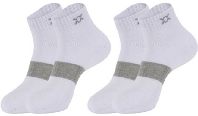 REXY 이글 맥스그립 앵클 단목 양말 2족 세트, 화이트팩, 2개