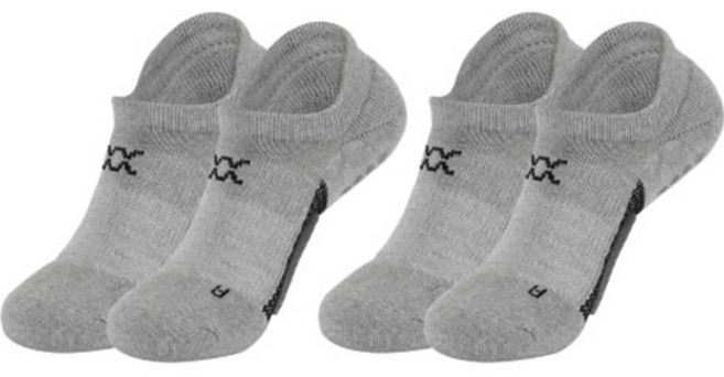 REXY 퍼팅 밸런스 스니커즈 발목 양말 세트, 그레이팩, 2개