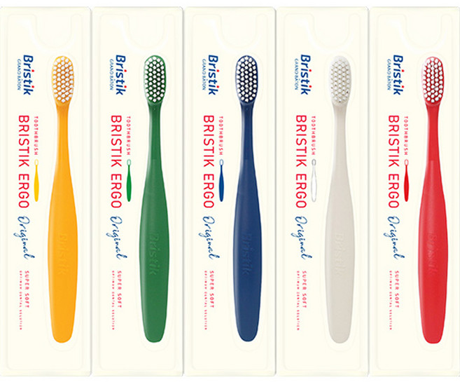 브리스틱 에르고 오리지날 성인 칫솔, 5개입, 1세트