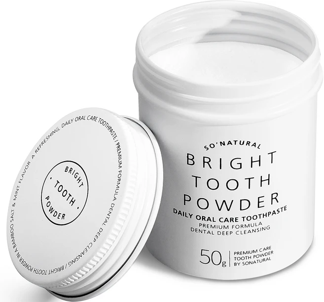 쏘내추럴 브라이트 투스 파우더 치약, 50g, 1개 - 쿠팡