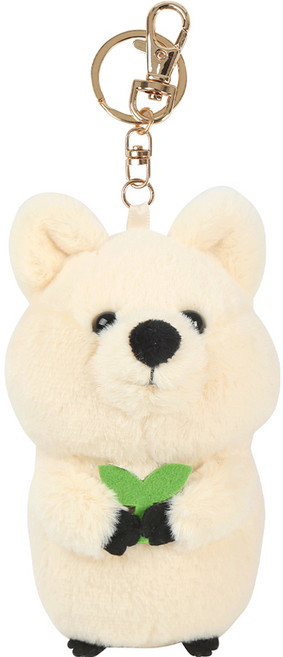 모찌타운 키키 쿼카 인형 키링, 19cm, 크림, 1개