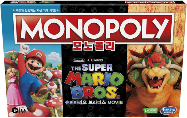 해즈브로게이밍 모노폴리 슈퍼마리오 더무비 보드게임, 혼합색상, 1개