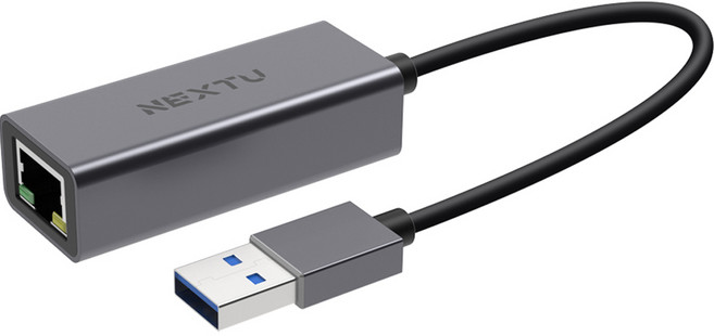 넥스트유 USB3.0 A타입 기가비트 케이블 일체형 랜포트 어댑터 노트북용, 3300GU3, 1개