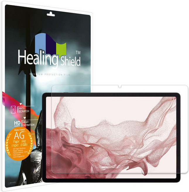 Healing Shield 平板高階類紙質鋼化玻璃膜組, 單一顏色