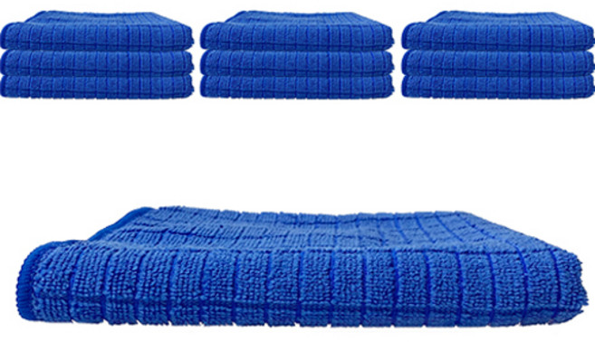 월드크린 극세사 바둑 손걸레 중형, 10개, 블루