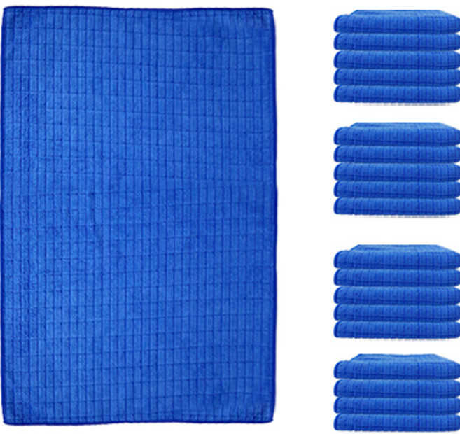 월드크린 다목적 극세사 바둑 손걸레 대형, 20개, 블루