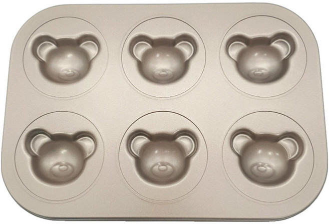 이홈베이킹 깊은 곰돌이팬 6구, 1개