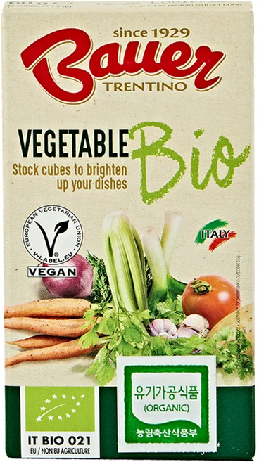 바우어 유기농 채소 스톡 큐브, 60g, 1개 - 쿠팡