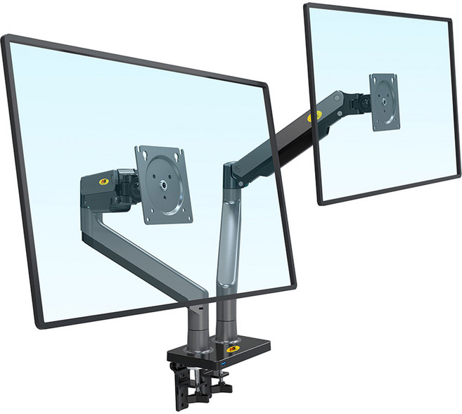 노스바유 고중량 듀얼 모니터암 거치대 NB G35, 매트차콜, 1개