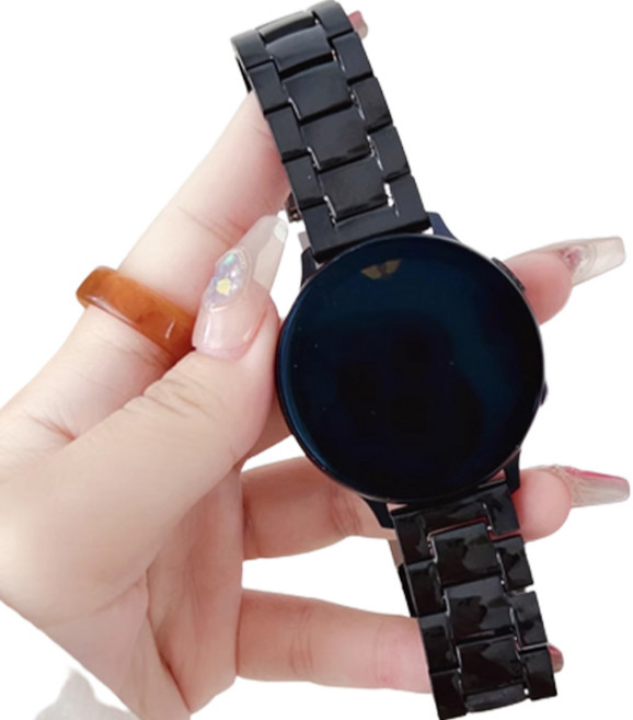 아이엠판다 갤럭시워치 호환 파스텔 스트랩 시계줄 20mm, 블랙, 1개