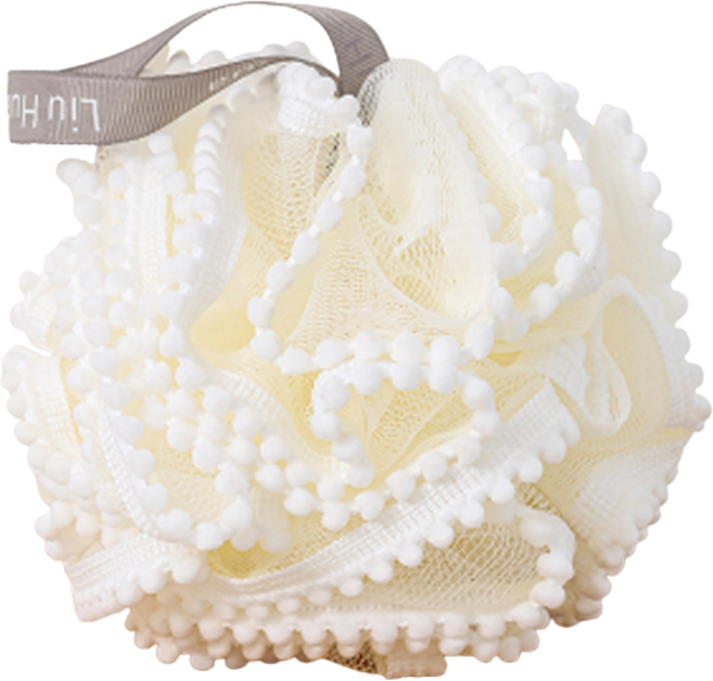 진주 레이스 버블 샤워볼, 화이트, 1개입, 1개