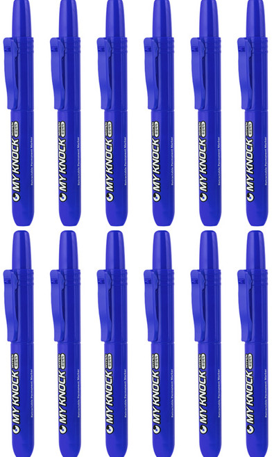 마이펜 마이노크 유성매직 M, 파랑, 12개