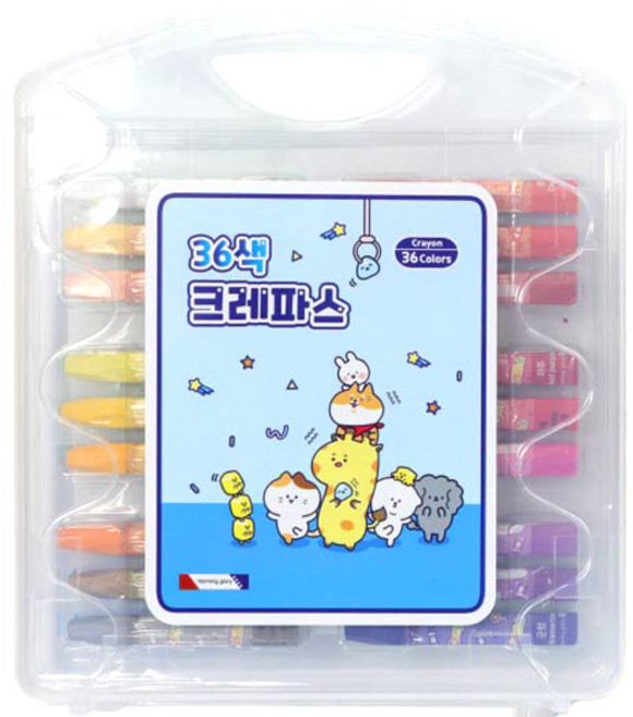 모닝글로리 크레파스 블루, 36색, 1개