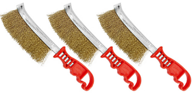 월드크린 와이어 칼 브러쉬, 혼합색상, 3개