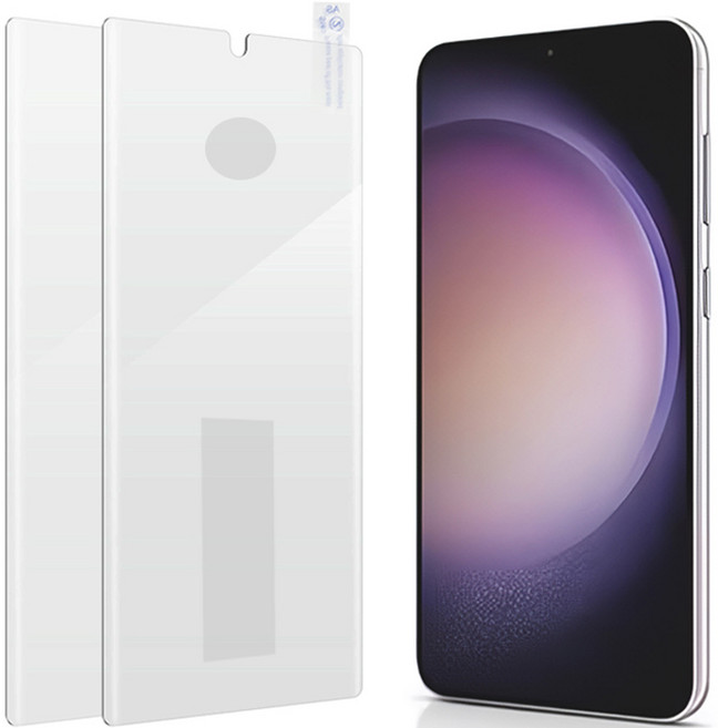 워너프 이지한 손쉬운 부착 우레탄 휴대폰 액정보호필름 2p 세트, 1세트