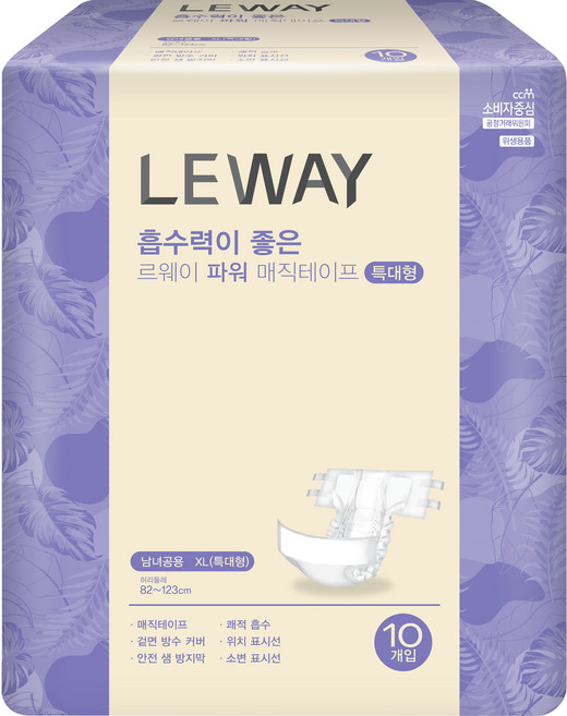 르웨이 남녀공용 파워 매직 테이프, 특대형, 10개입, 1개