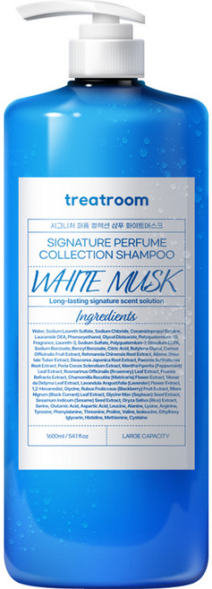 트리트룸 시그니처 퍼퓸 컬렉션 대용량 샴푸 화이트머스크향, 1.6L, 1개