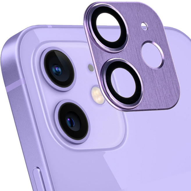 아이몰 빛 번짐 방지 카메라 렌즈 풀커버 메탈 강화유리 보호필름 퍼플, 1개