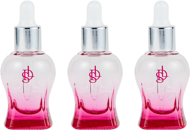 메이브라운 드롭퍼 에센셜오일 스포이드 공병 9ml, 핑크, 3개