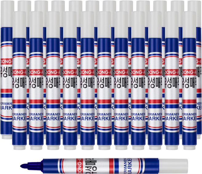 동아 유성매직 둥근닙 12p, 파랑, 2개