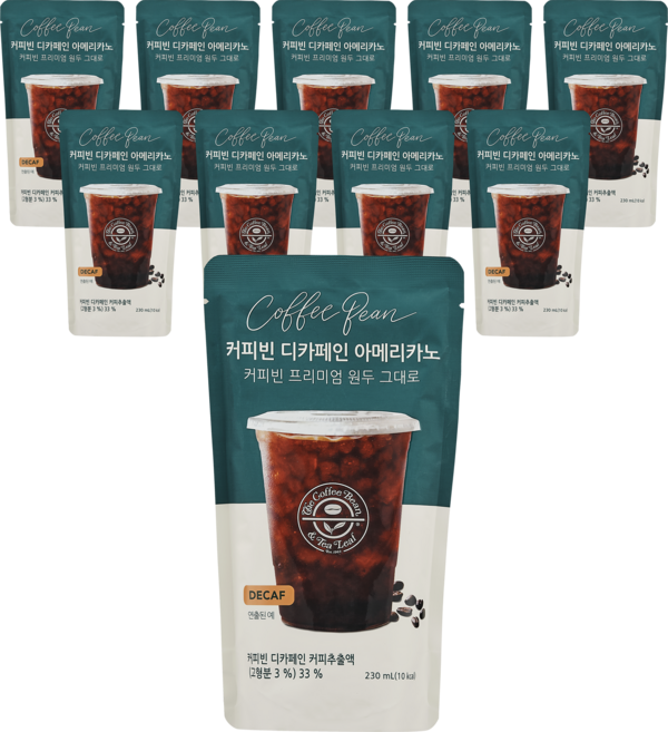 커피빈 디카페인 파우치커피, 230ml, 10개