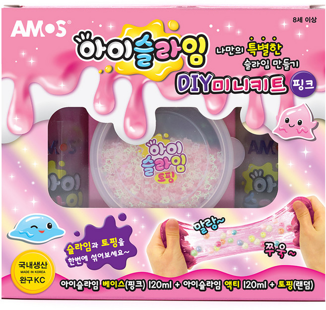 아모스 아이슬라임 DIY 미니키트 세트, 1세트, 핑크
