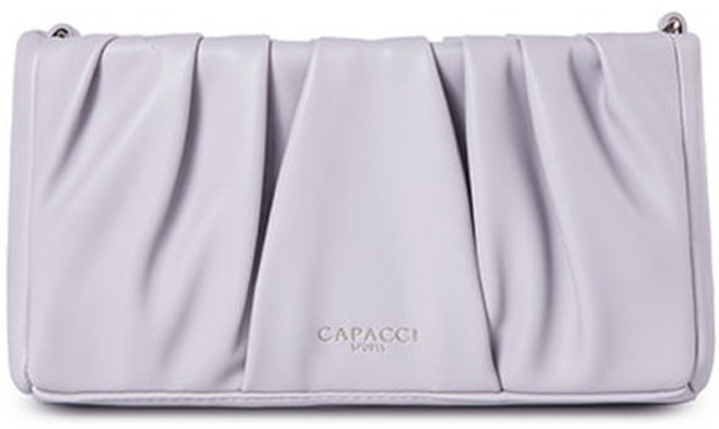 CAPACCI 運動女款皺褶斜背包, 紫色