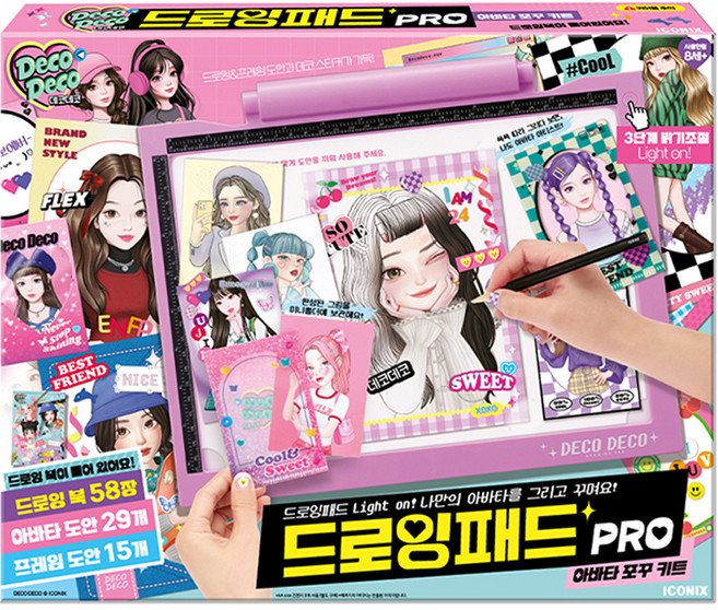 데코데코 드로잉패드 프로 아바타 포꾸 키트, 혼합색상, 1세트