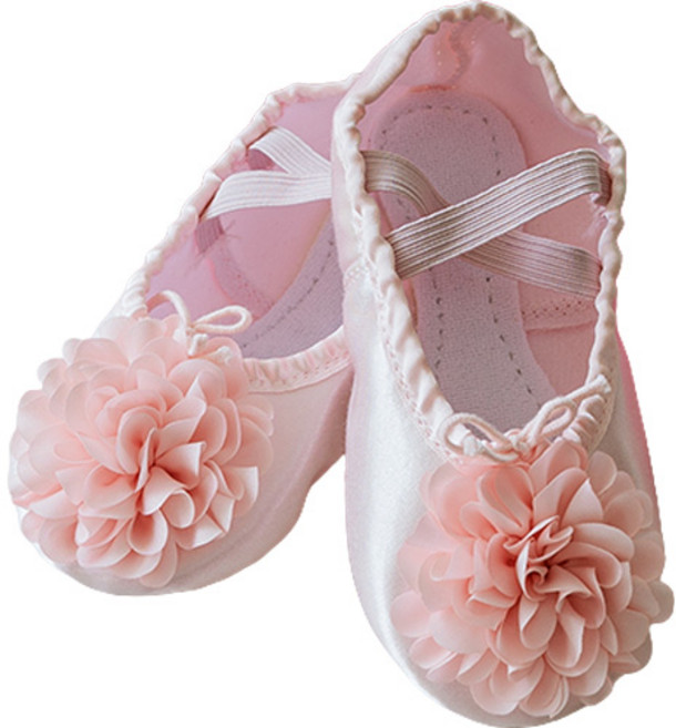 삐에아떼르 여아용 쁘띠 공단 플라워 새틴슈즈