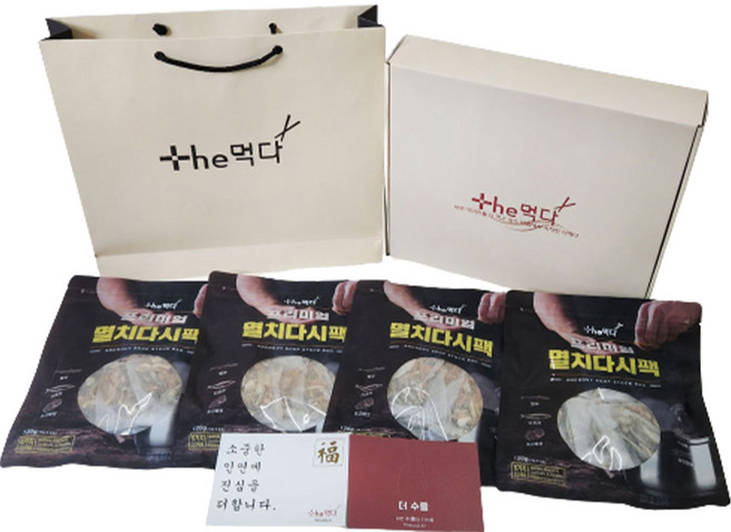 Themukda 特級鯷魚高湯包 4入 + 購物袋, 480g, 1套