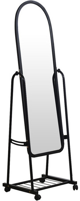 코끼리리빙 이동식 전신거울 M, 블랙