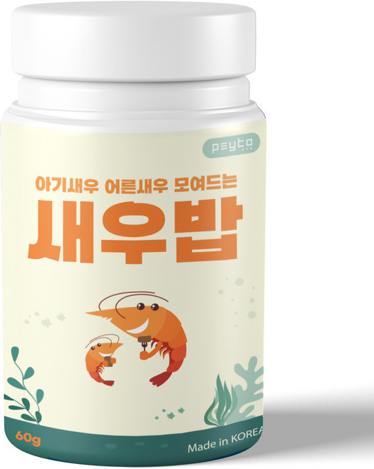 페이토 새우밥 갑각류 사료, 60g, 1개
