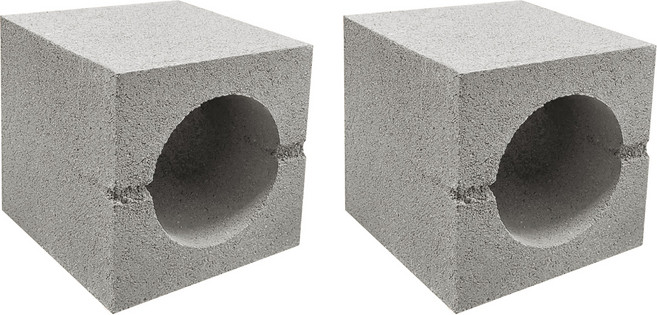 디자인블럭 벽돌 원형, 그레이, 2개