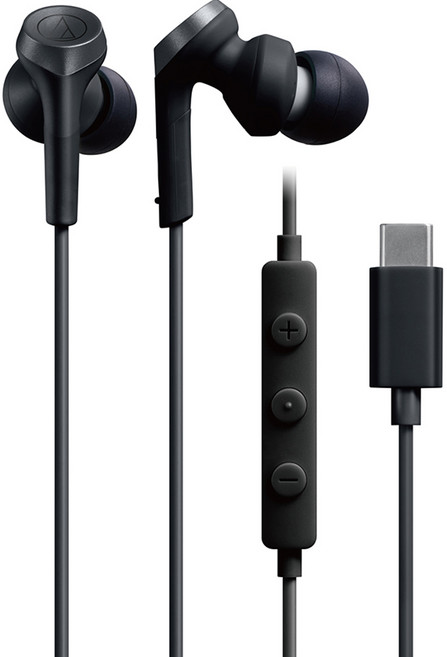 audio-technica 鐵三角 SOLID BASS HD驅動單元 Type-C 入耳式耳機, 黑色, ATH-CKS330C