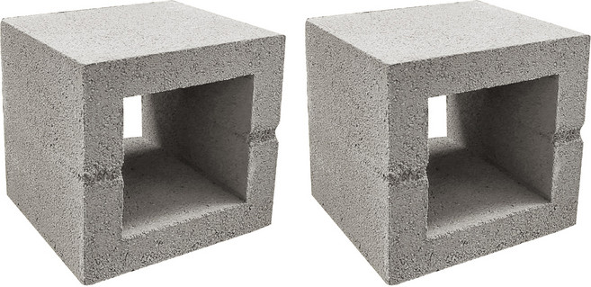 인테리어 디자인 블럭 벽돌, 그레이, 2개