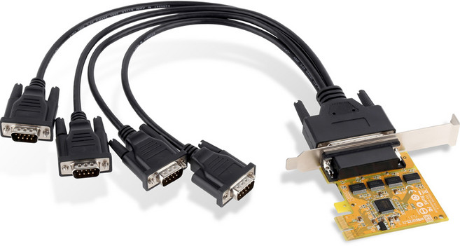 넥스트유 4포트 RS232 PCI-E 시리얼확장카드 SUNIX-SER6456AL-C, 단품, 1개