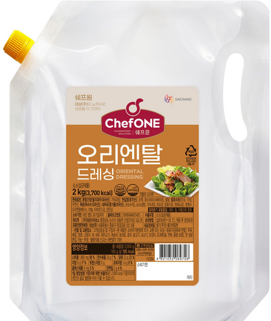 대상 오리엔탈 드레싱, 2kg, 1개