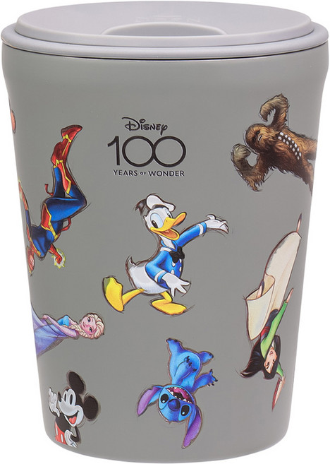 릴팡 디즈니 슬라이드업 이중스텐 텀블러, 마블 그레이, 260ml, 1개