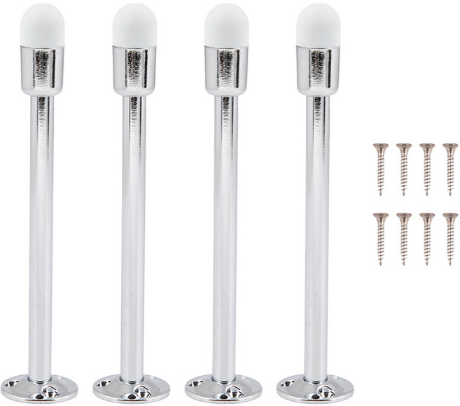 철물대장 국내산 도어 스토퍼 150mm, 크롬, 4개