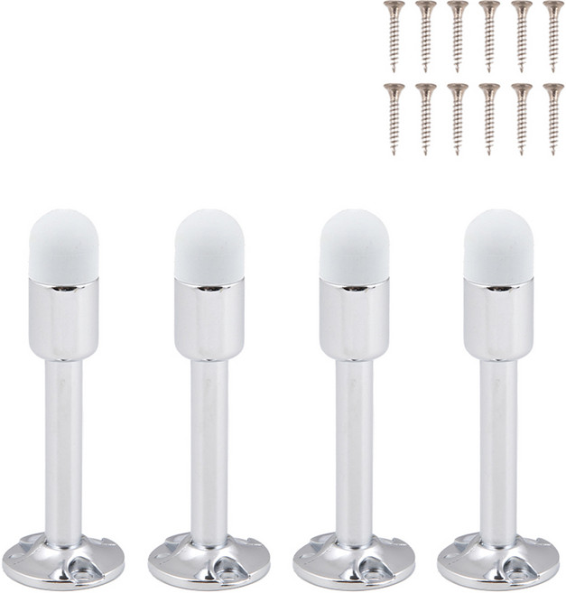 철물대장 국내산 도어스토퍼 90mm 크롬 4개, 1세트