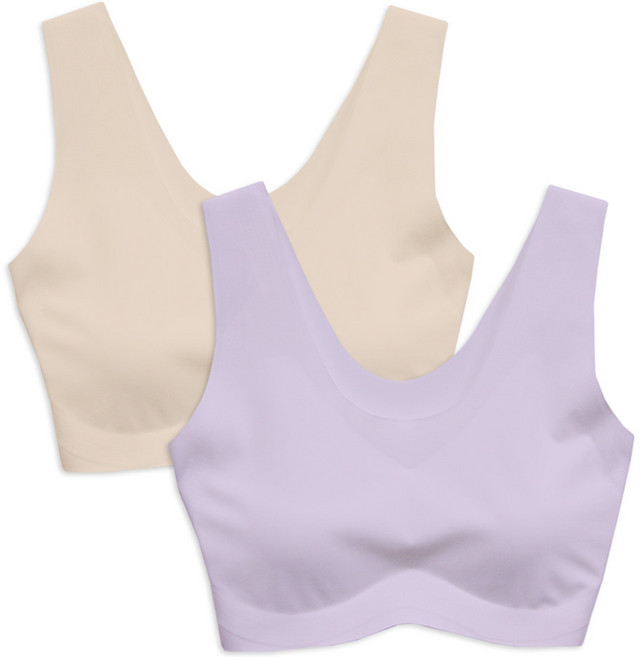 여아용 캔디 학생 심리스 브라 2종 세트