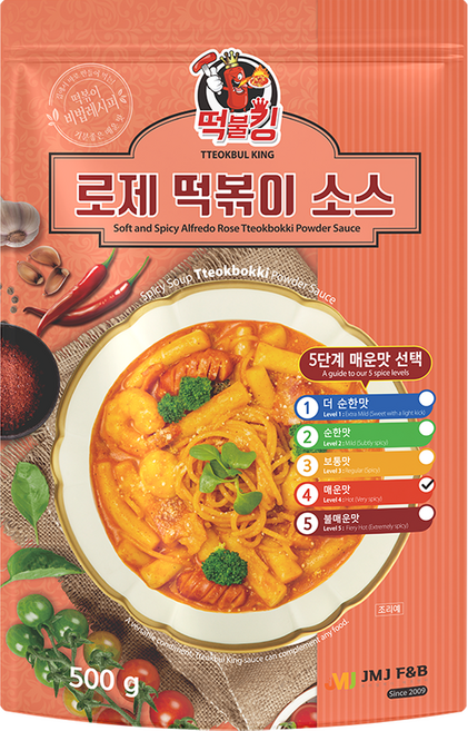 떡불킹 로제 떡볶이 소스 매운맛, 500g, 1개