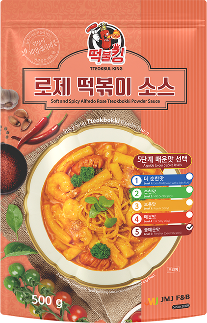 떡불킹 로제 떡볶이 소스 불매운맛, 500g, 1개