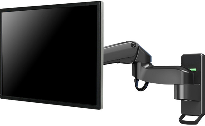 노스바유 벽걸이 싱글 모니터암 거치대 NB F150, 블랙, 1개