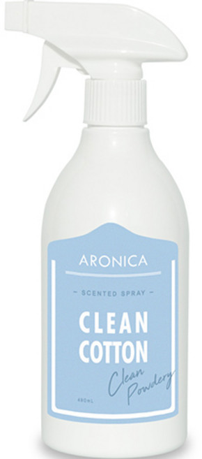 아로니카 센티드 스프레이 탈취제 클린코튼, 490ml, 1개