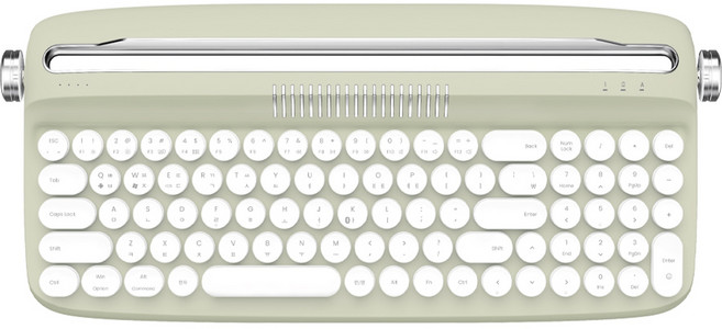 엑토 레트로2 블루투스 멀티페어링 풀배열 유무선겸용 일반형 키보드, 올리브 그린, B309