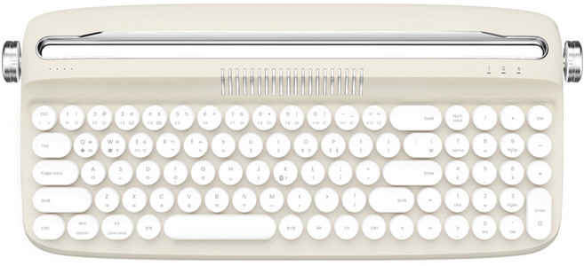 엑토 레트로2 블루투스 멀티페어링 풀배열 유무선겸용 일반형 키보드, 샌드 베이지, B309
