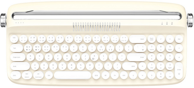엑토 레트로2 블루투스 멀티페어링 풀배열 유무선겸용 일반형 키보드, 버터 아이보리, B309